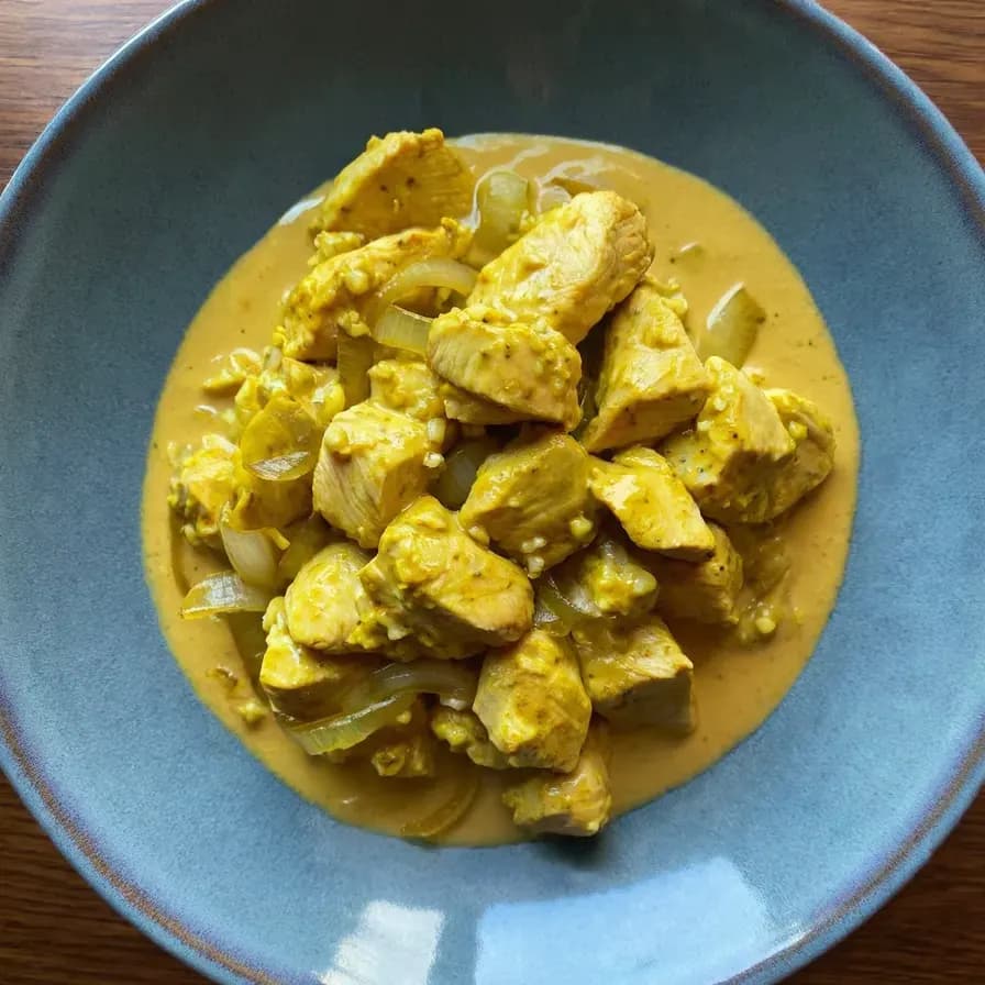 Fitness-Hähnchen mit Curry-Sauce