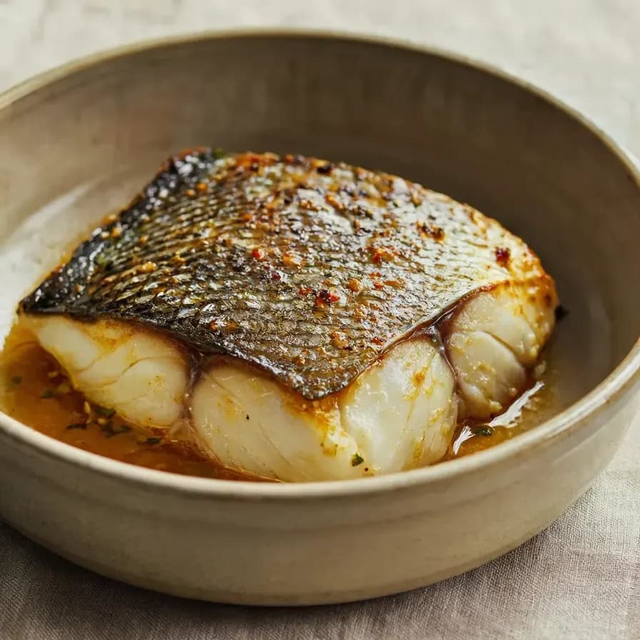 Bar de mer au four