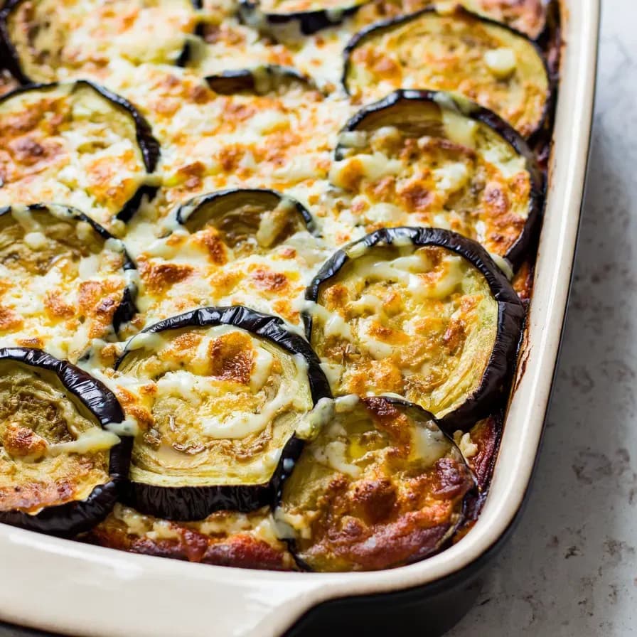 Glutenfreies Auberginen-Parmesan aus dem Ofen