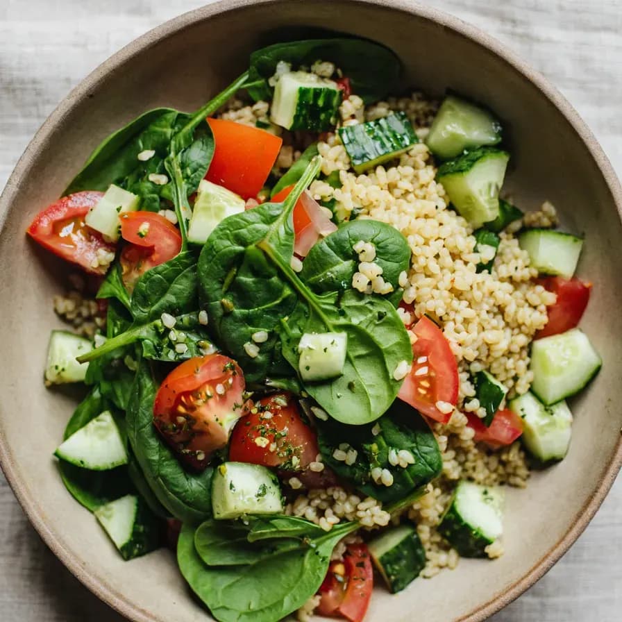 Tabule mit Spinat