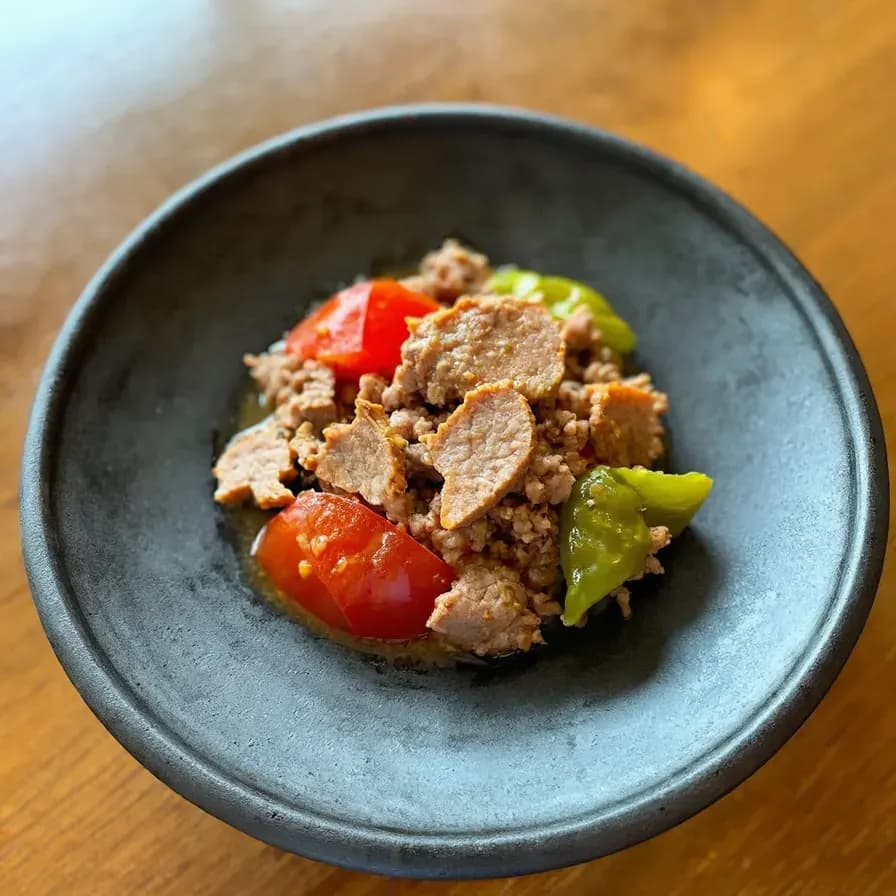 Viande hachée au four avec légumes