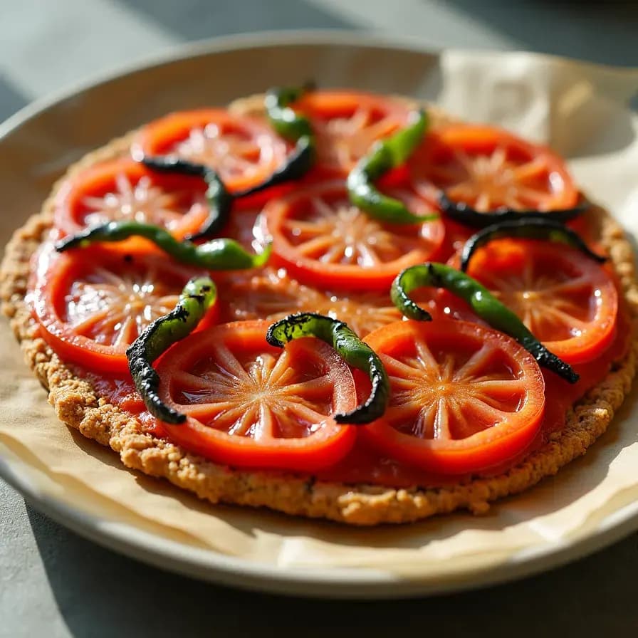 Hähnchen-Pizza ohne Teig