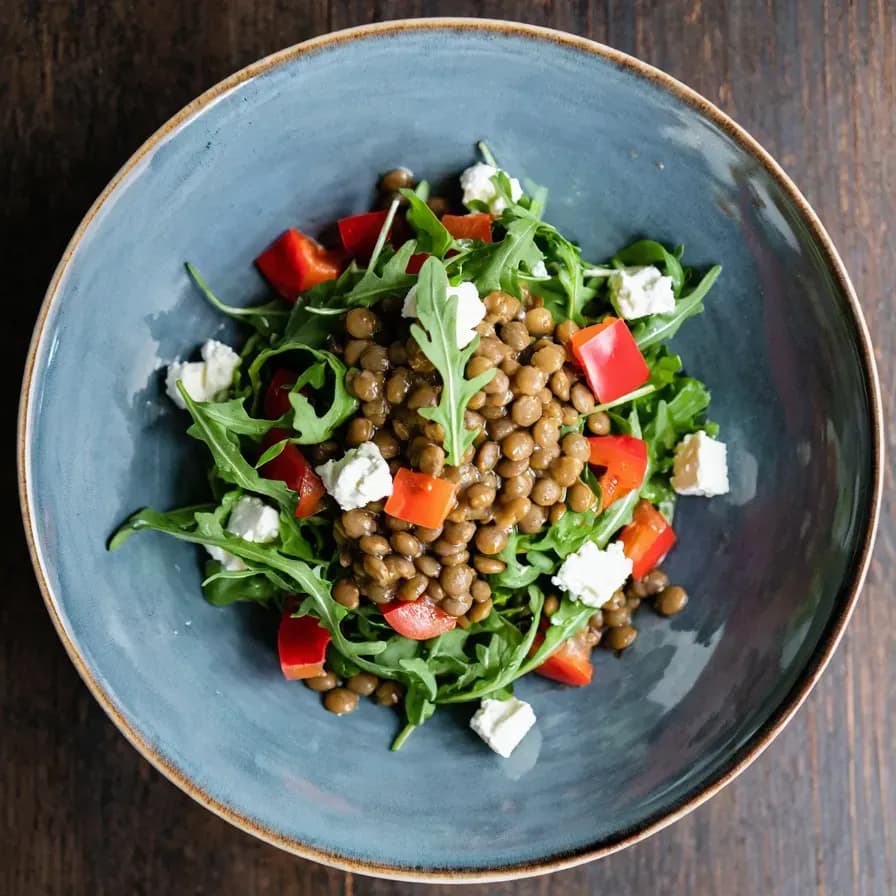 Linsensalat mit Rucola