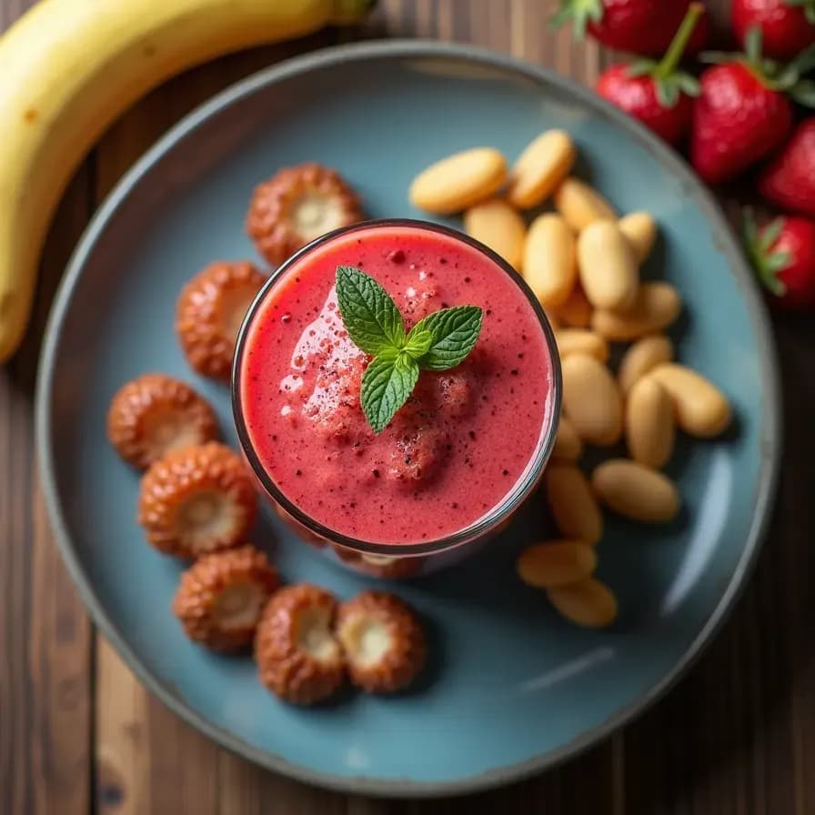 Smoothie de Frutos del Bosque con Alto Contenido de Proteína