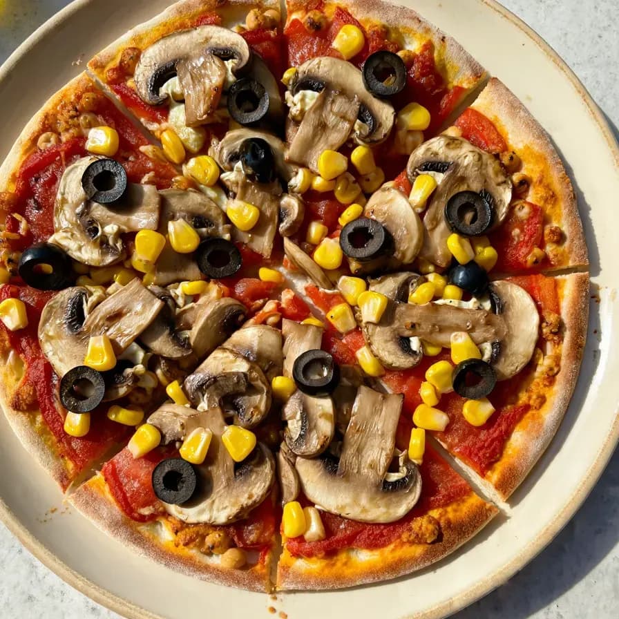 Pizza sin gluten a base de garbanzos