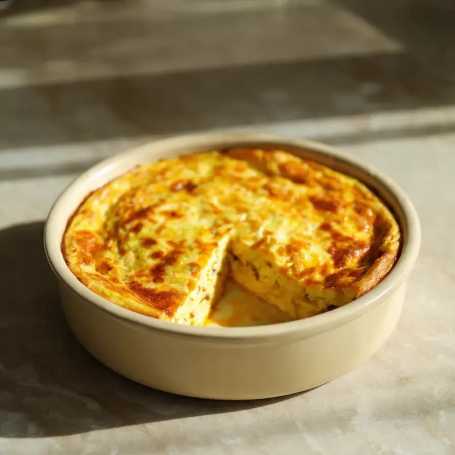 Vegetable and Cheese Baked Frittata dish