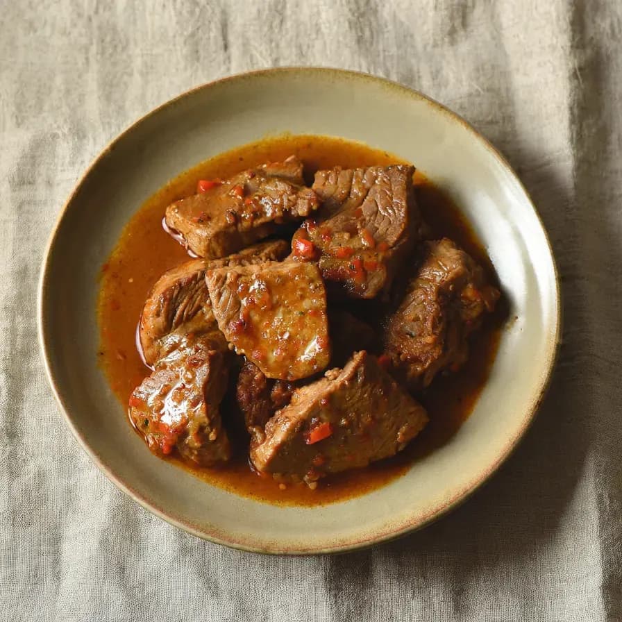 Carne de Res con Salsa en Sartén
