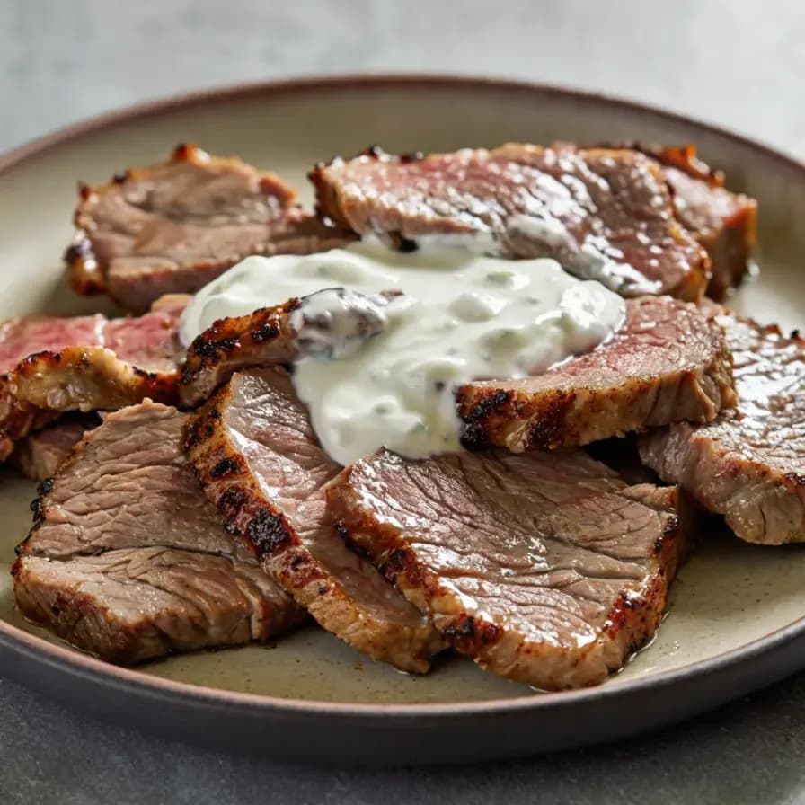 Filet Mignon with Yogurt Sauce
