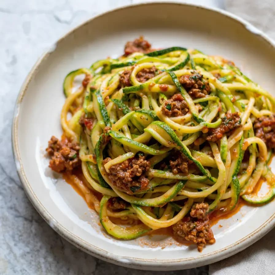 Gericht Zucchini-Spaghetti