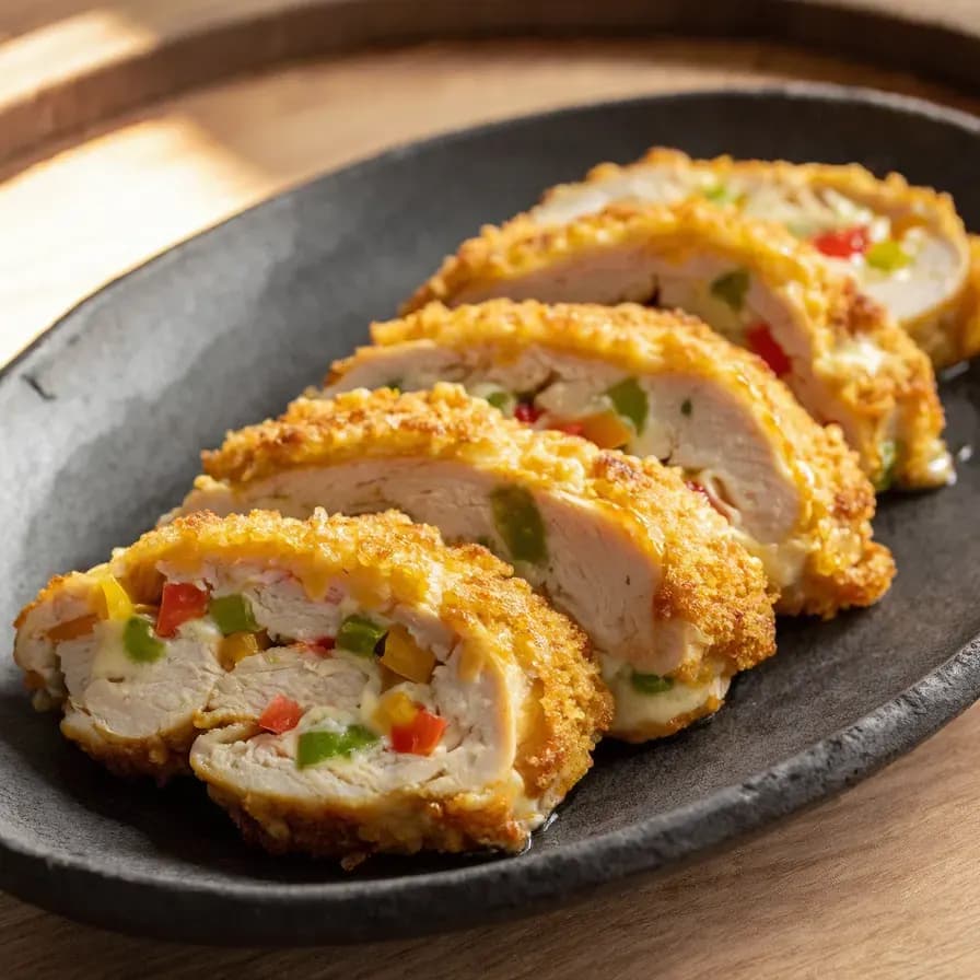 Crispy Stuffed Chicken Roll