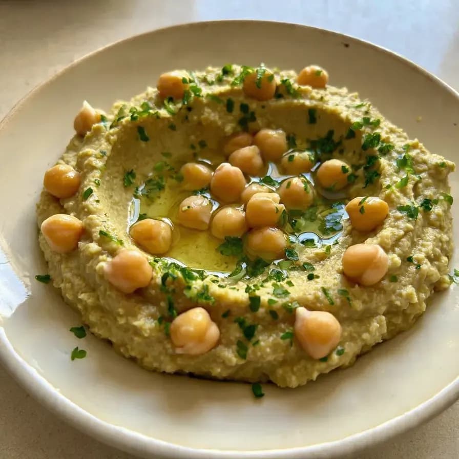Plato de Hummus de Calabaza con Ajo al Horno