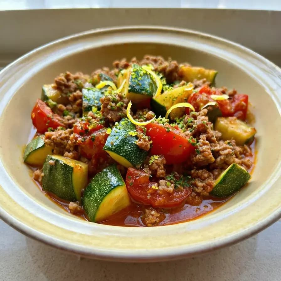 Zucchini with Ground Meat