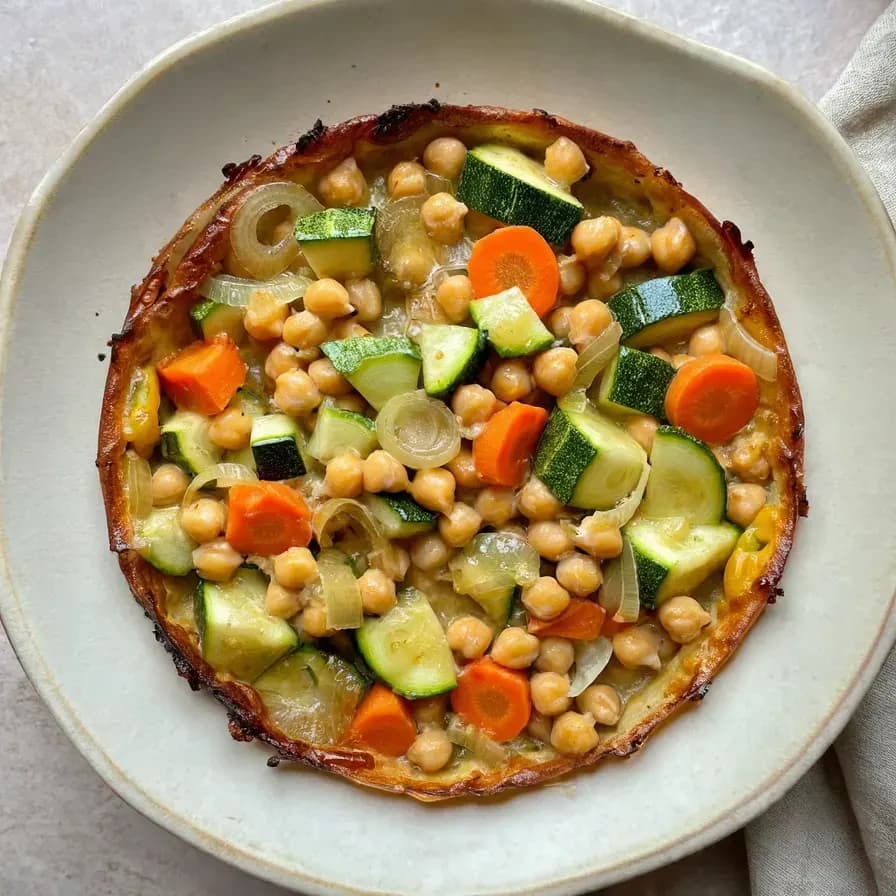 Pois chiches aux légumes au four