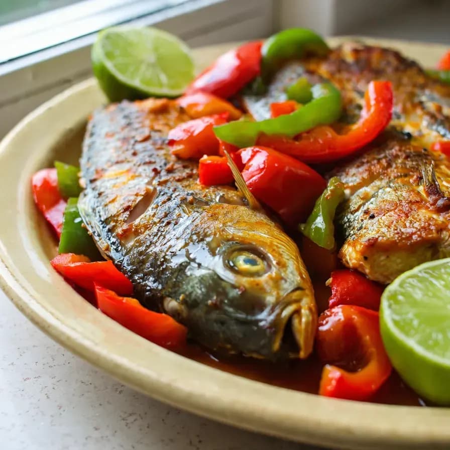 Pangasius à la poêle aux légumes