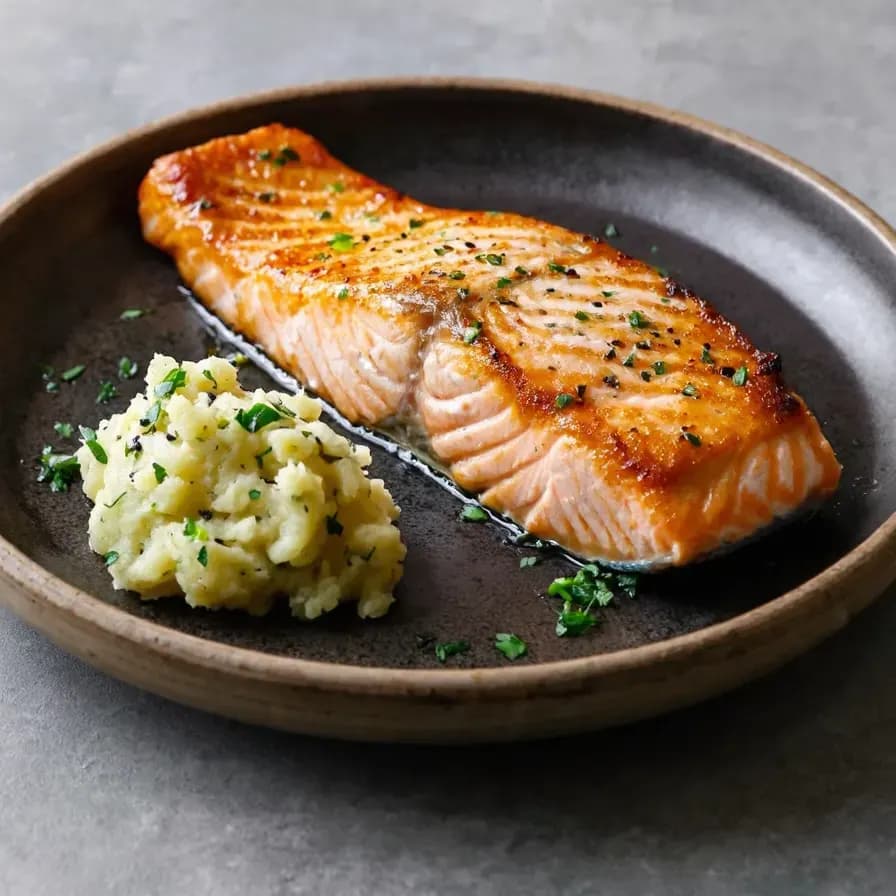 Saumon grillé à la poêle en fonte