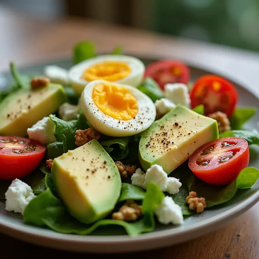 Ensalada de desayuno con aguacate