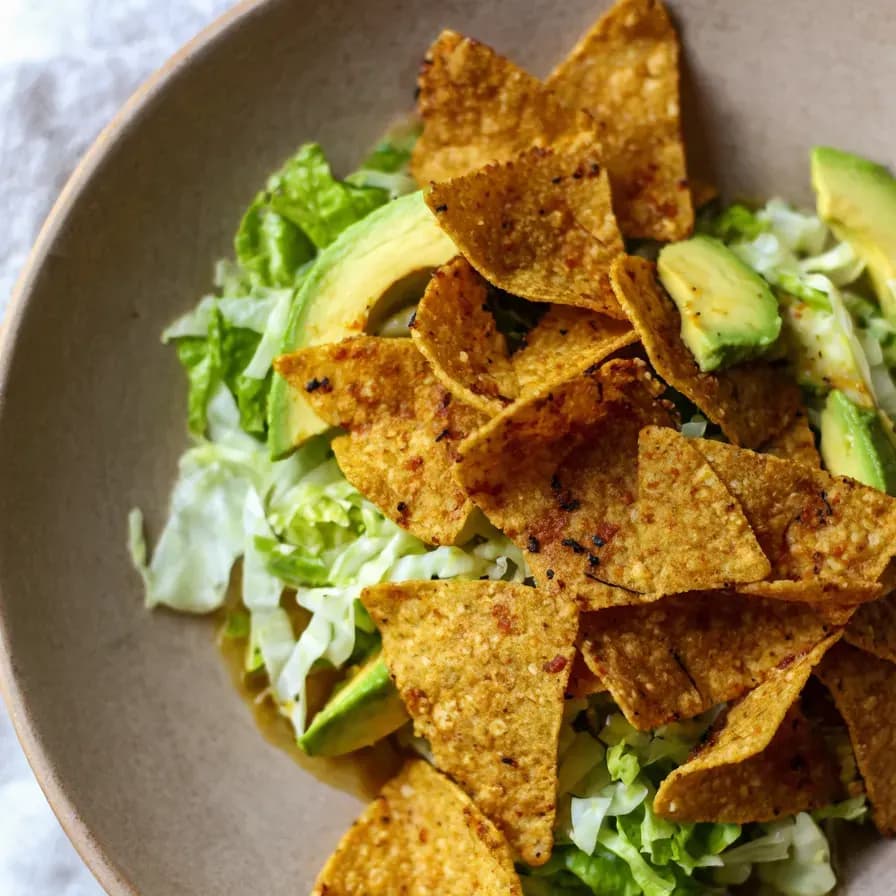 Salade de Tacos aux Pois Chiches et Patates Douces Rôties
