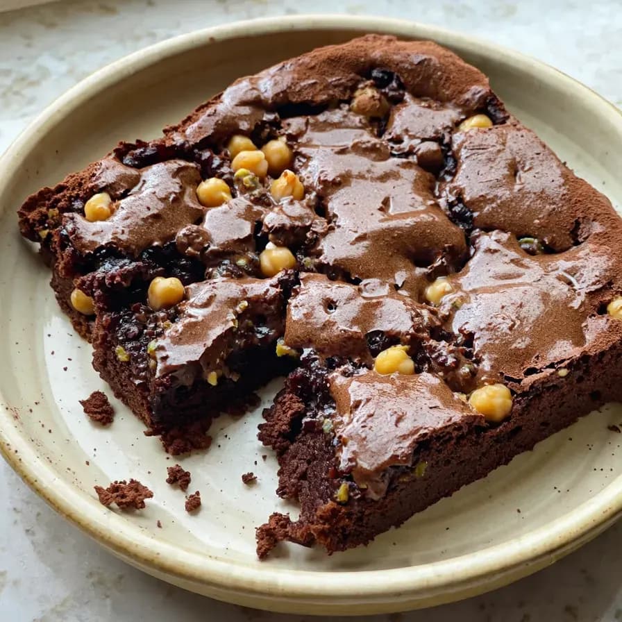 Plat Brownie aux pois chiches et beurre de cacahuète
