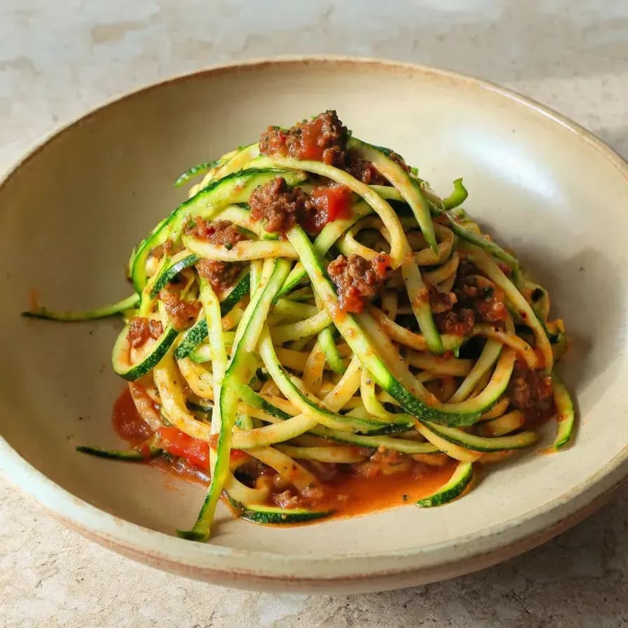 Spaghettis de courgitte céto