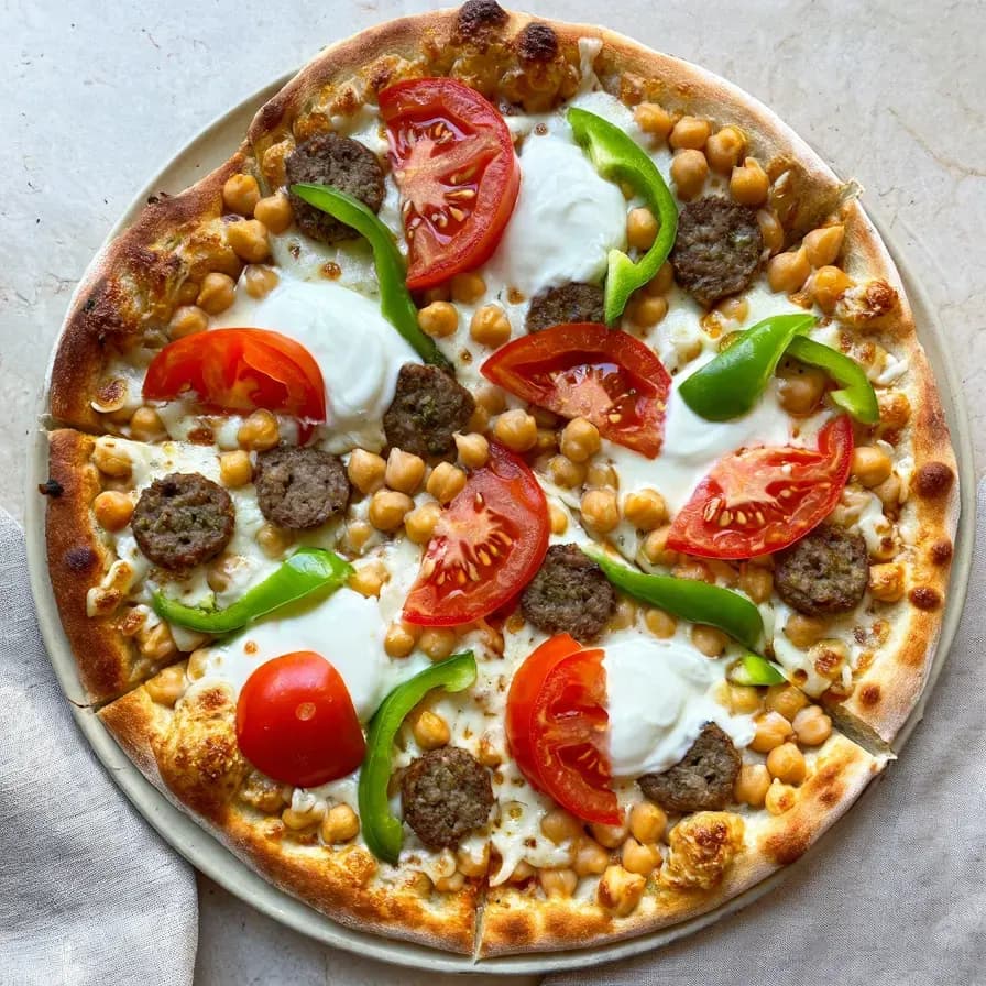 Pizza sin gluten a base de garbanzos