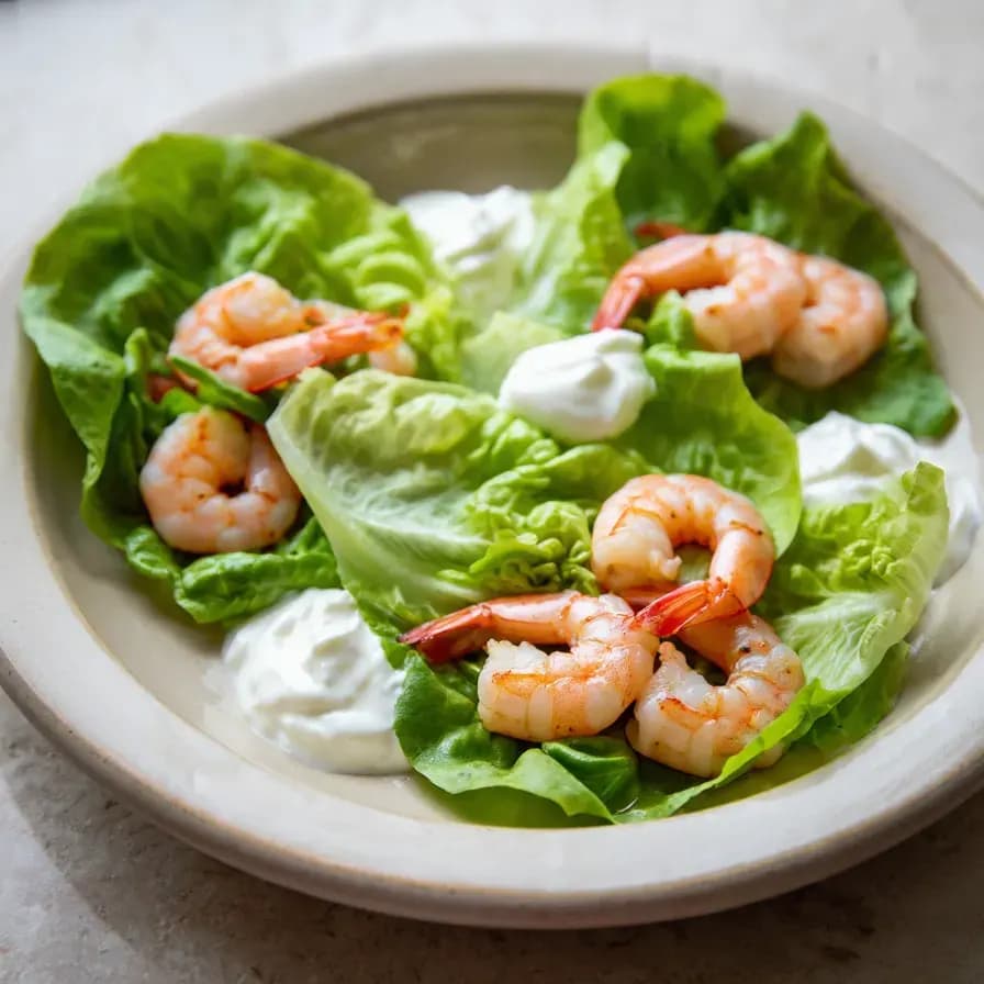 Lettuce Wraps with Shrimp and Cajun Sauce