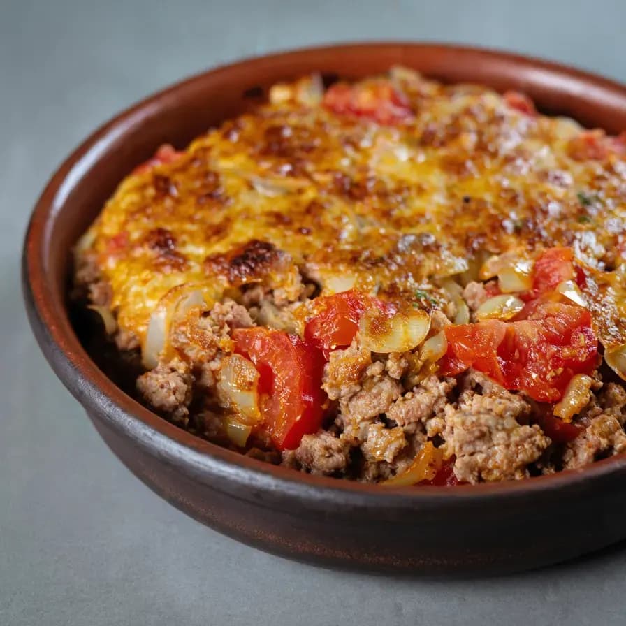 Calabacín con carne picada al horno