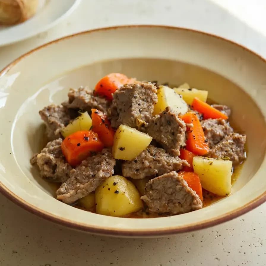 Bouillon de bœuf aux légumes tendres