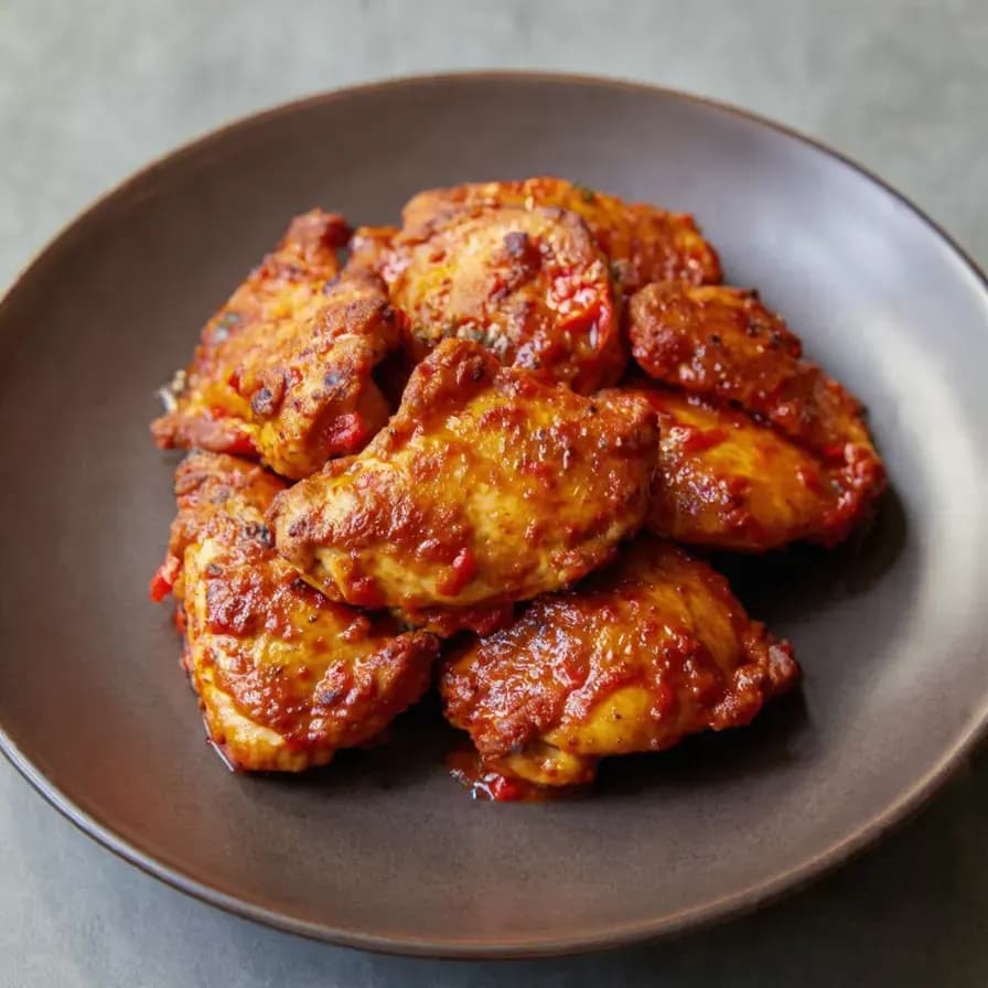 Côtelettes de poulet au four avec sauce