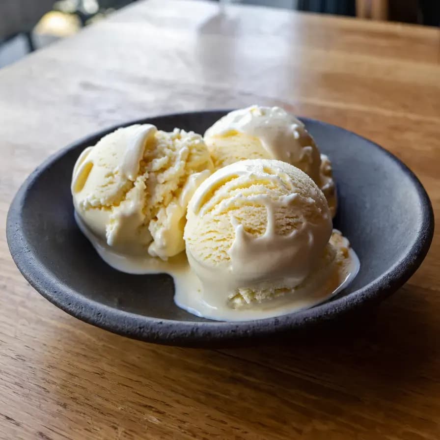 Homemade Sugar-Free Peach Ice Cream