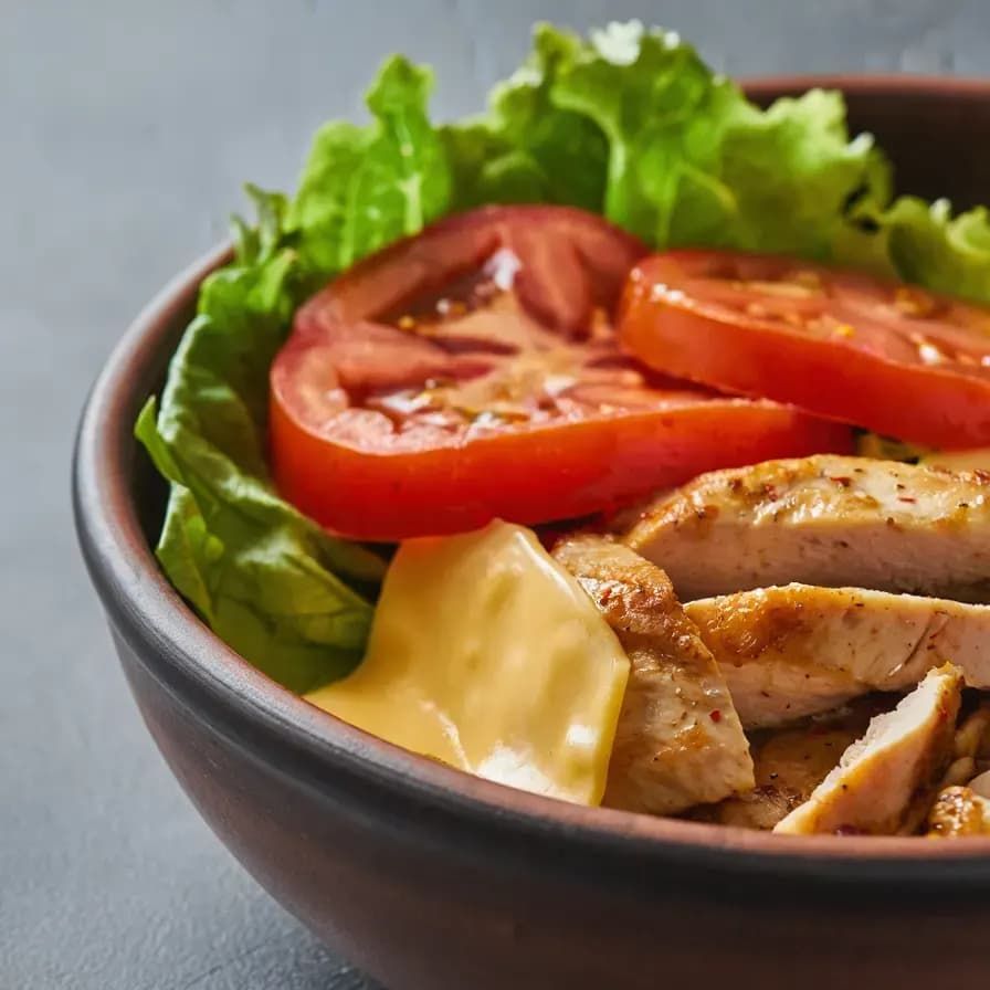 High Protein Breadless Chicken Sandwich dish