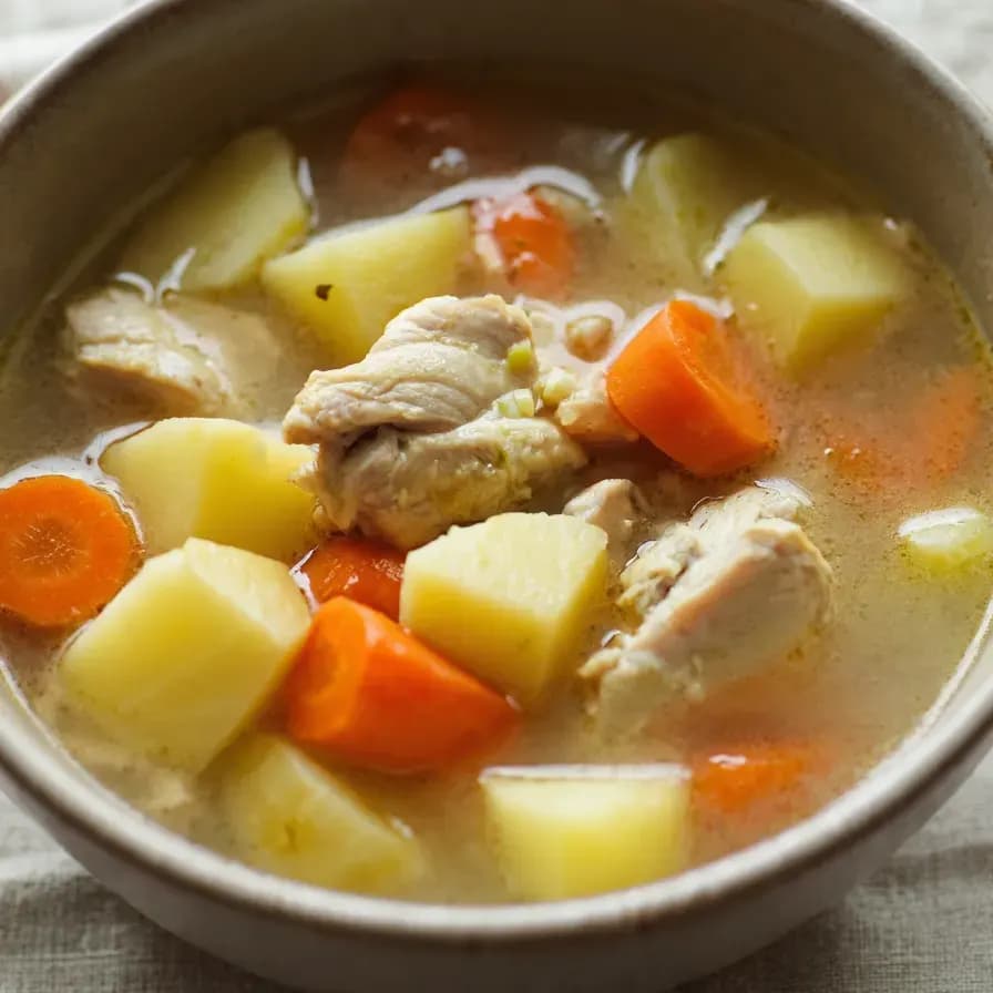 Gericht Hühnersuppe mit Gemüse