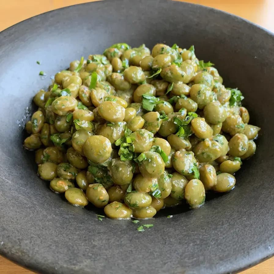 Gericht Grüner Linsensalat mit Olivenöl