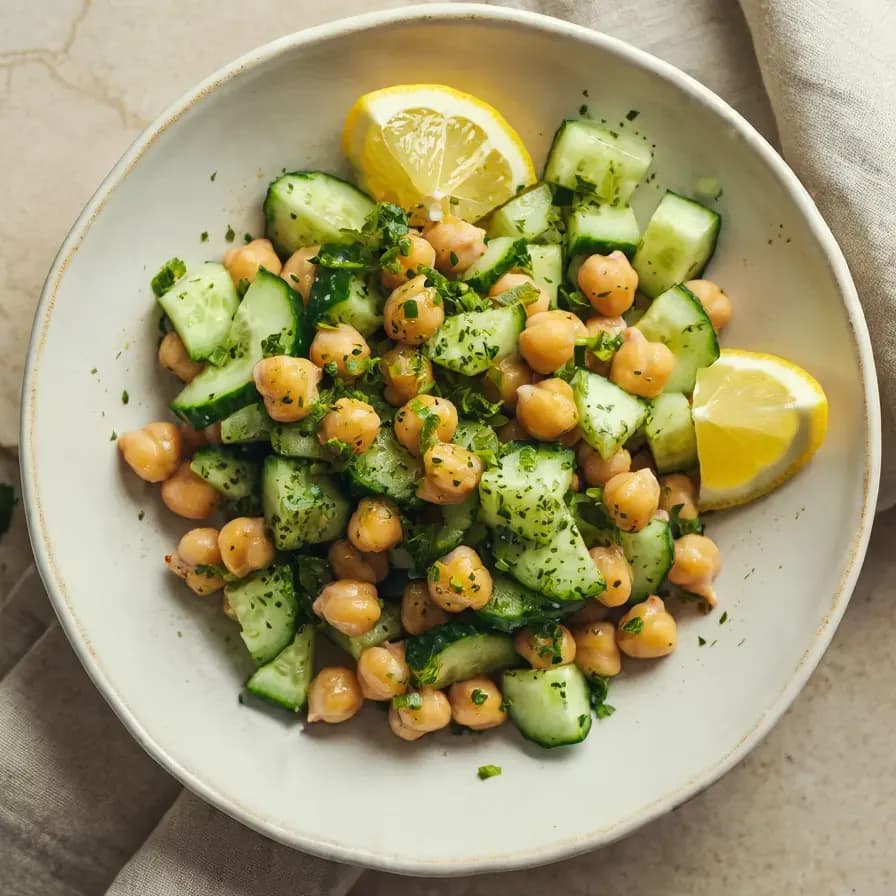 Ensalada de Verano con Garbanzos y Yogur