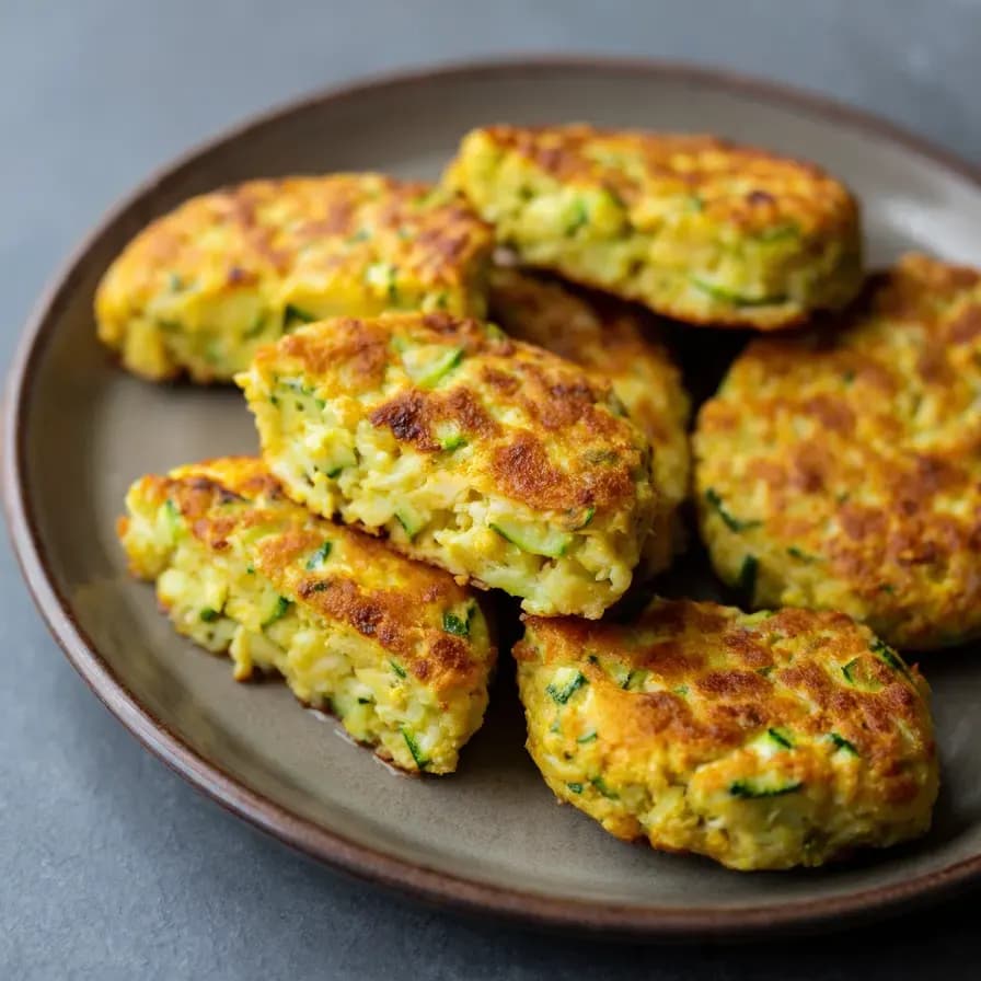 Ofen-Zucchini-Mücver ohne Öl