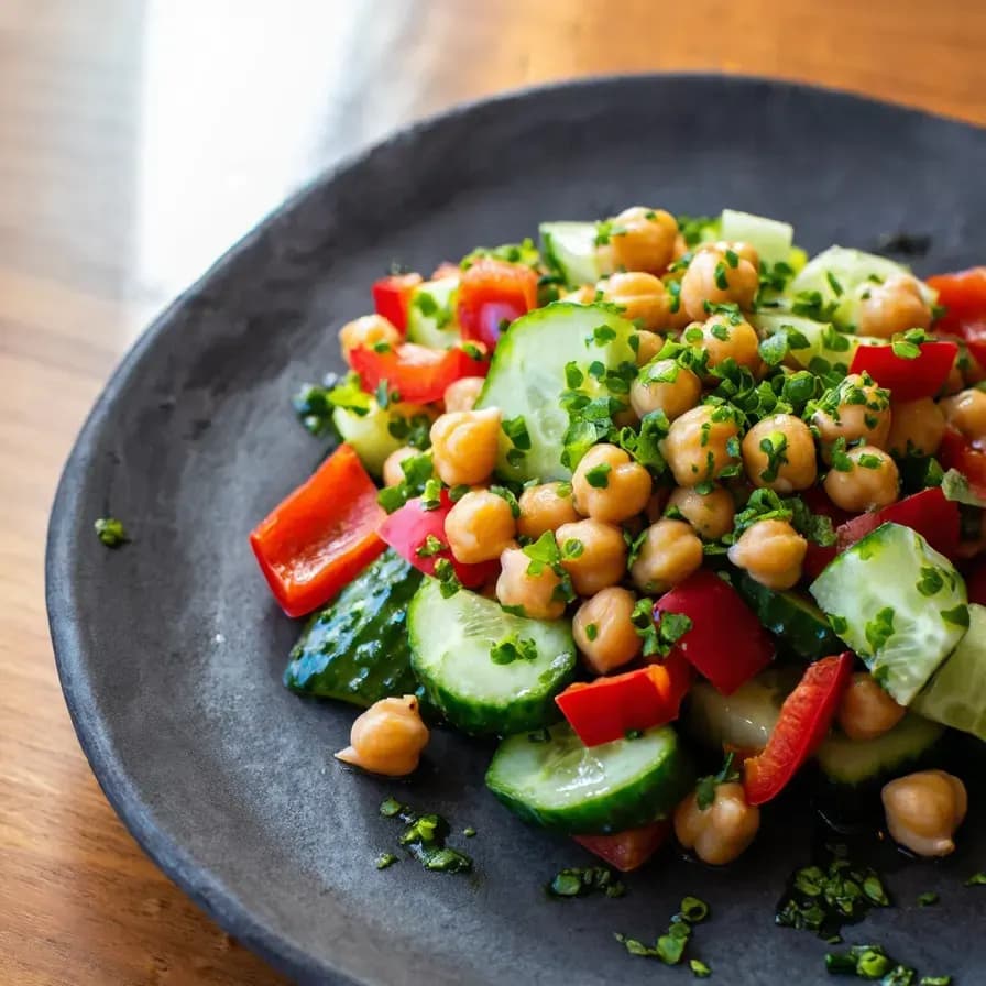 Gericht Veganer Kichererbsalat