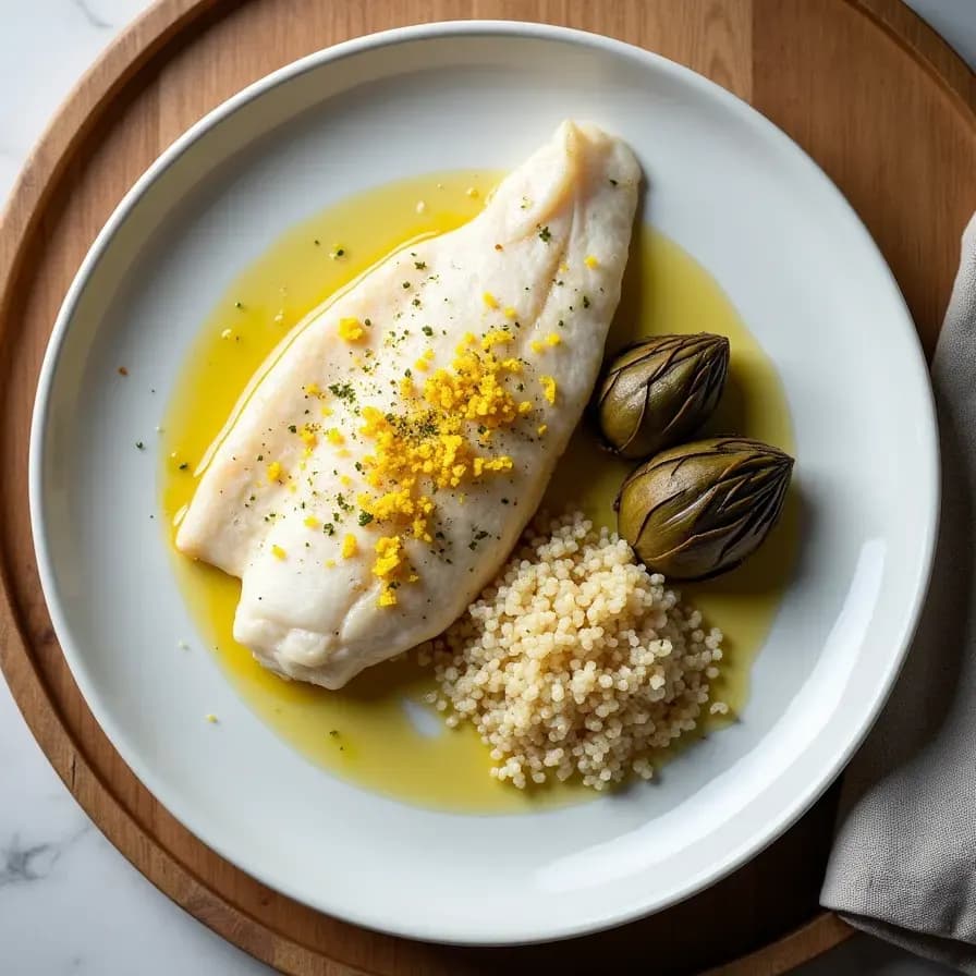 Lubina al Horno con Arroz de Quinua