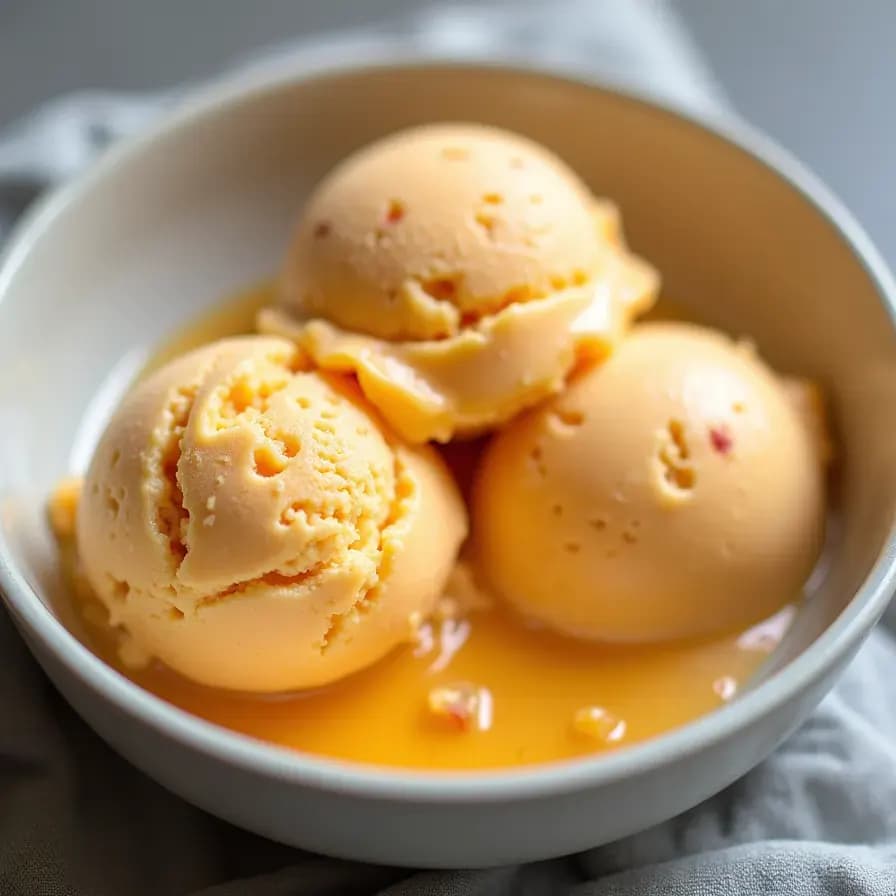 Glace à la pêche maison