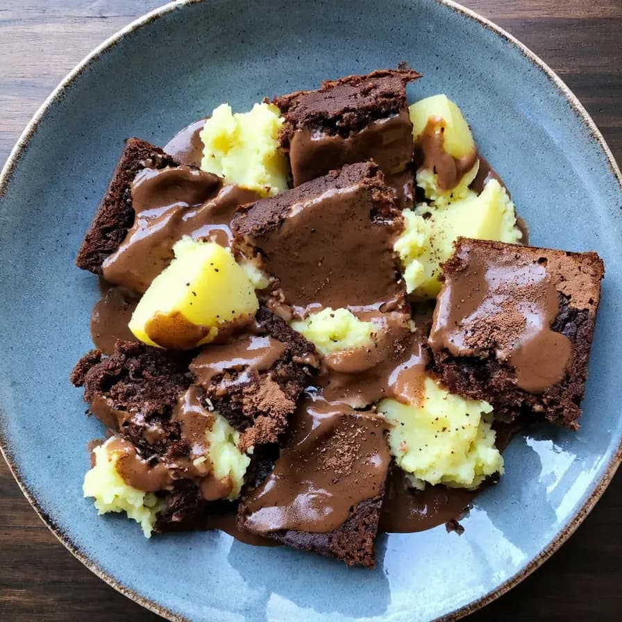 Plat Brownie vegan à la patate douce