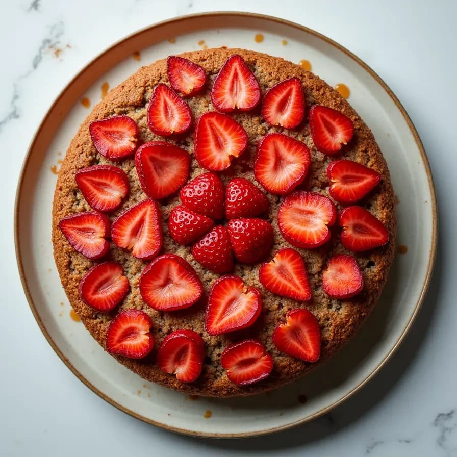 Gâteau au sarrasin et aux fraises
