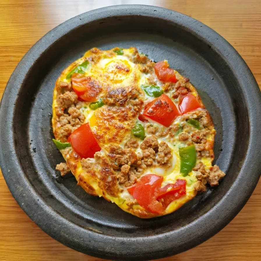 Baked Eggs with Minced Meat
