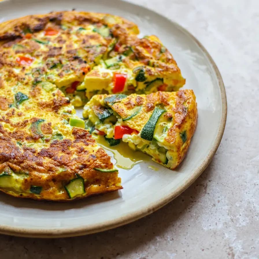 Plato de Yulaflı Diyet Yumurta Omleti
