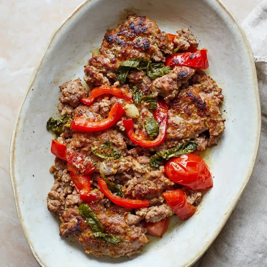 Kebab de carne picada al horno