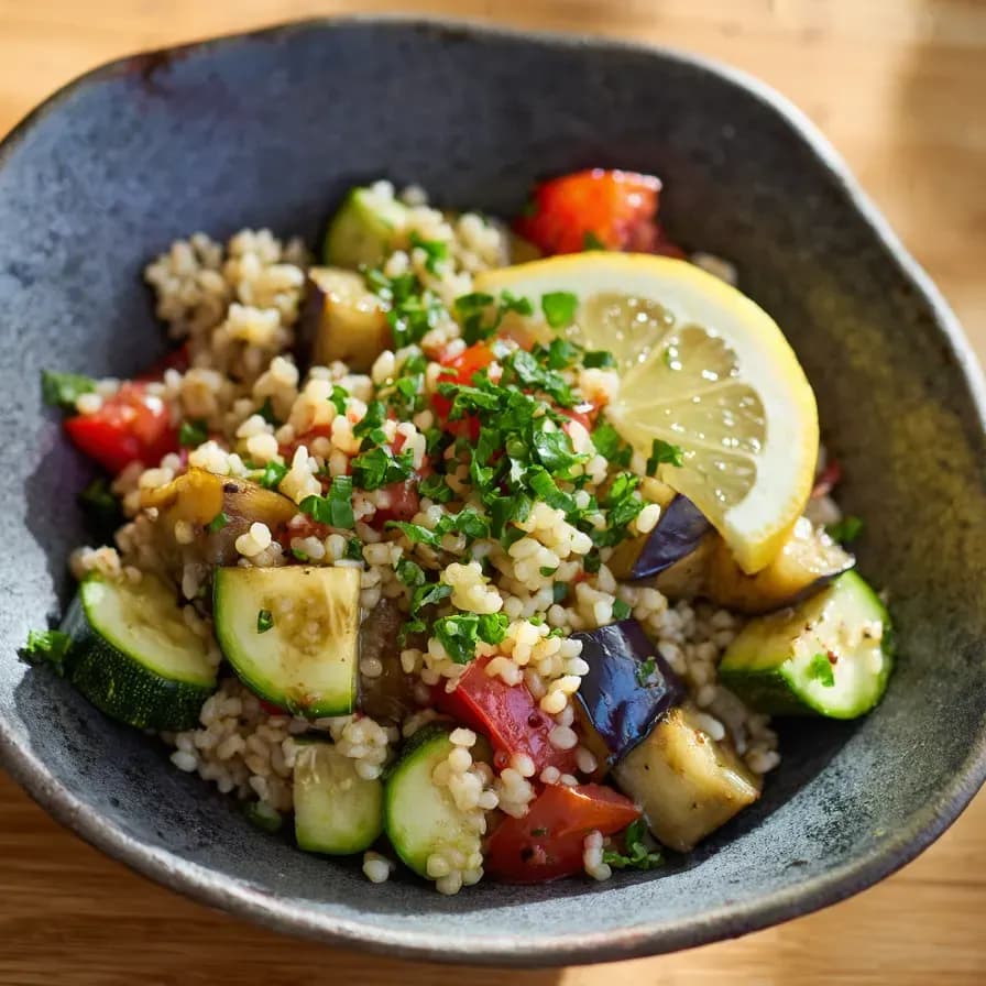 Ensalada de Trigo con Verduras y Yogur