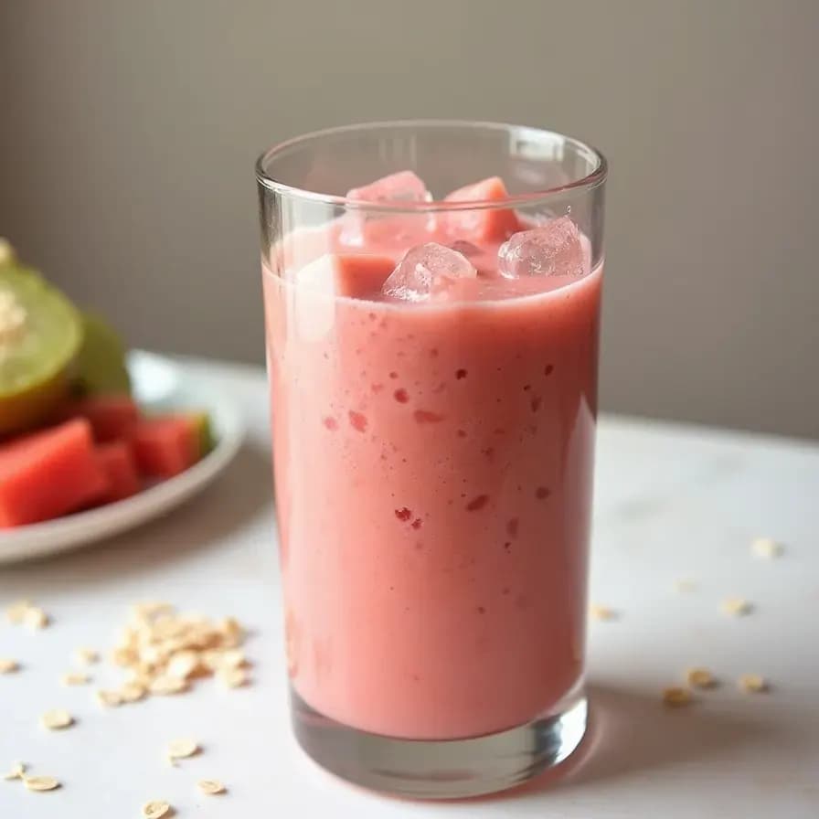 Glutenfreier Wassermelonen-Haferflocken-Smoothie