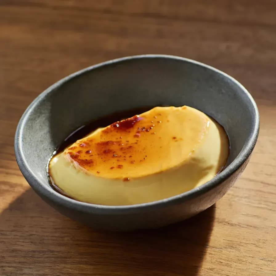 Gericht Proteinpudding mit hartgekochten Eiern