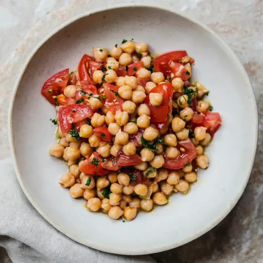 Basil Chickpea Salad