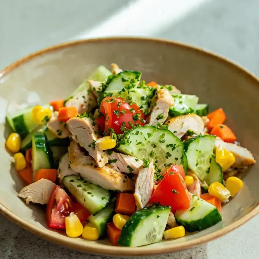Gericht Diät-Salat mit Hähnchen