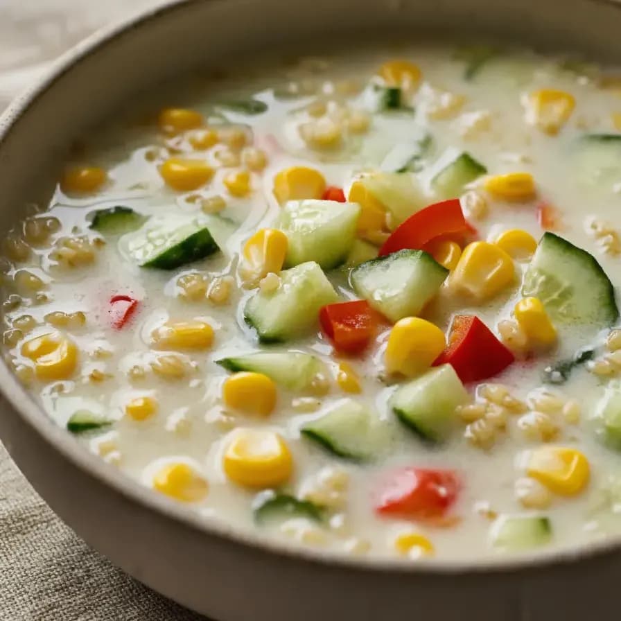 Gericht Kalte Suppe mit Mais