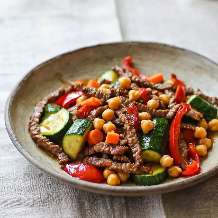 Chickpea Sauté with Vegetables