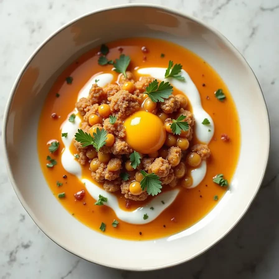 Soupe d'orge aux pois chiches et au yaourt